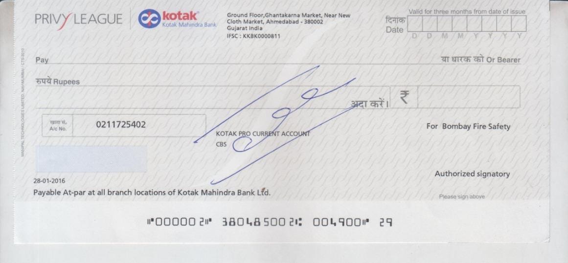 eena test Bank Cheque Image